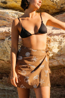 Pecan Wrap Skirt