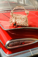 Leather Macrame Bag Sand