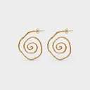 Swirl Earrings Gold Plated