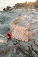 Leather Macrame Bag Sand