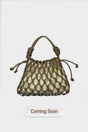 Leather Macrame Bag