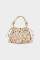 Leather Macrame Bag Sand