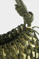 Leather Macrame Bag Green