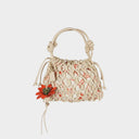 Leather Macrame Bag Sand