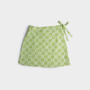 Double Check Wrap Skirt