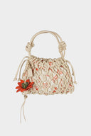 Leather Macrame Bag Sand